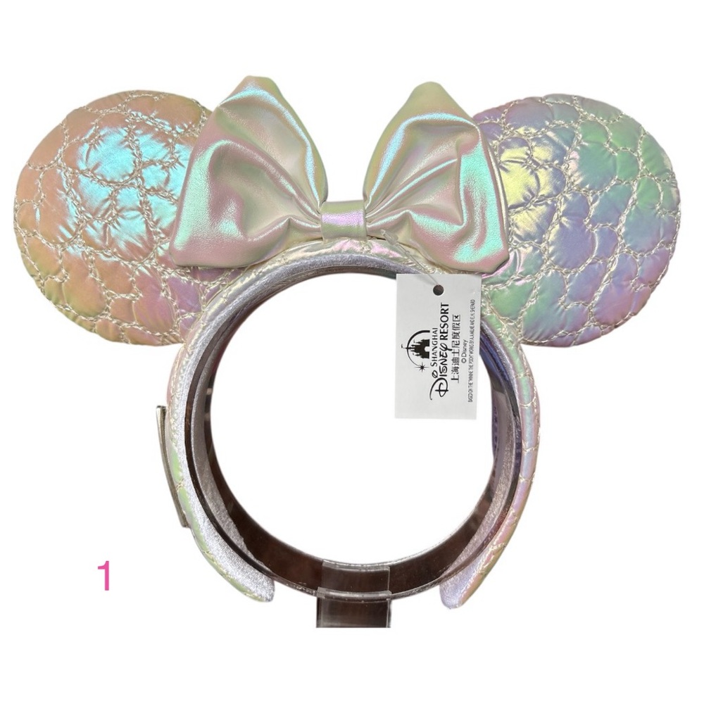 Disney Parks Mickey Mouse Icon Quilted Iridescent Loungefly Ear Headband NWT 1